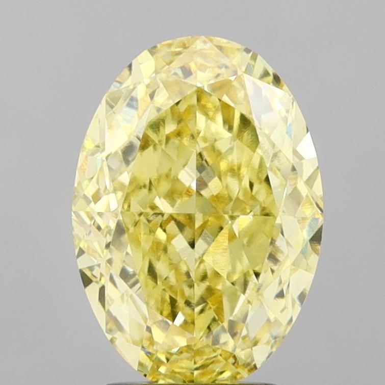 Loose Diamond - OVAL 3.54ct Fancy Intense Yellow VVS2: Loose Diamond - OVAL 3.54ct Fancy Intense Yellow VVS2 Source: This is a real non-mined Diamond that has been grown in a lab Shape: OVAL Carats: 3.54 Color: Fancy Intense Yellow Certification: IGI Vide
