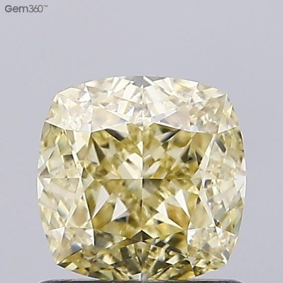 Loose Diamond - CUSHION MODIFIED 1.18ct Fancy Light Yellow VS1: Loose Diamond - CUSHION MODIFIED 1.18ct Fancy Light Yellow VS1 Source: This is a real non-mined Diamond that has been grown in a lab Shape: CUSHION MODIFIED Carats: 1.18 Color: Fancy Light Yellow Cert