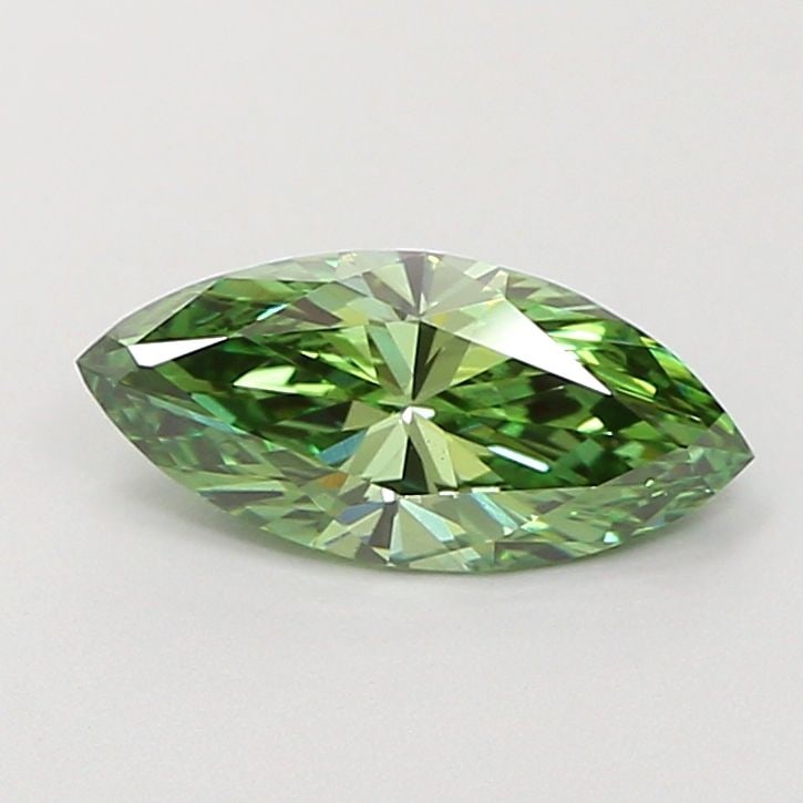 Loose Diamond - MARQUISE 0.78ct Fancy Vivid Green VS1: Loose Diamond - MARQUISE 0.78ct Fancy Vivid Green VS1 Source: This is a real non-mined Diamond that has been grown in a lab Shape: MARQUISE Carats: 0.78 Color: Fancy Vivid Green Certification: IGI Vid