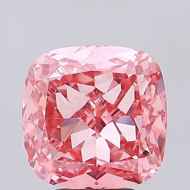 Loose Diamond - CUSHION MODIFIED 4.65ct Fancy Vivid Pink VVS2: Loose Diamond - CUSHION MODIFIED 4.65ct Fancy Vivid Pink VVS2 Source: This is a real non-mined Diamond that has been grown in a lab Shape: CUSHION MODIFIED Carats: 4.65 Color: Fancy Vivid Pink Certifi
