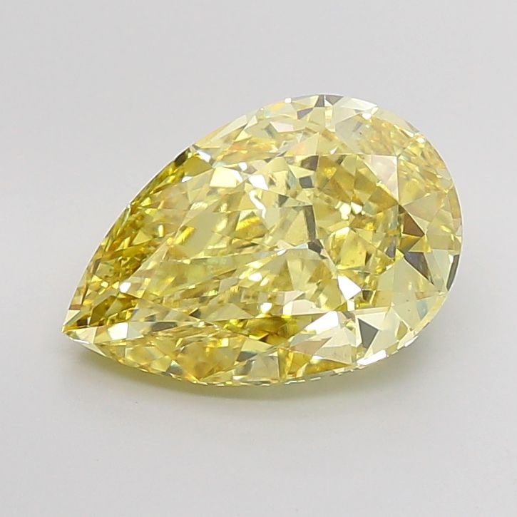 Loose Diamond - PEAR 8.52ct Fancy Intense Yellow VS2: Loose Diamond - PEAR 8.52ct Fancy Intense Yellow VS2 Source: This is a real non-mined Diamond that has been grown in a lab Shape: PEAR Carats: 8.52 Color: Fancy Intense Yellow Certification: IGI Video