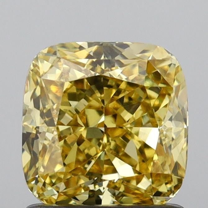 Loose Diamond - CUSHION MODIFIED 1.33ct Fancy Intense Yellow VS1: Loose Diamond - CUSHION MODIFIED 1.33ct Fancy Intense Yellow VS1 Source: This is a real non-mined Diamond that has been grown in a lab Shape: CUSHION MODIFIED Carats: 1.33 Color: Fancy Intense Yellow 