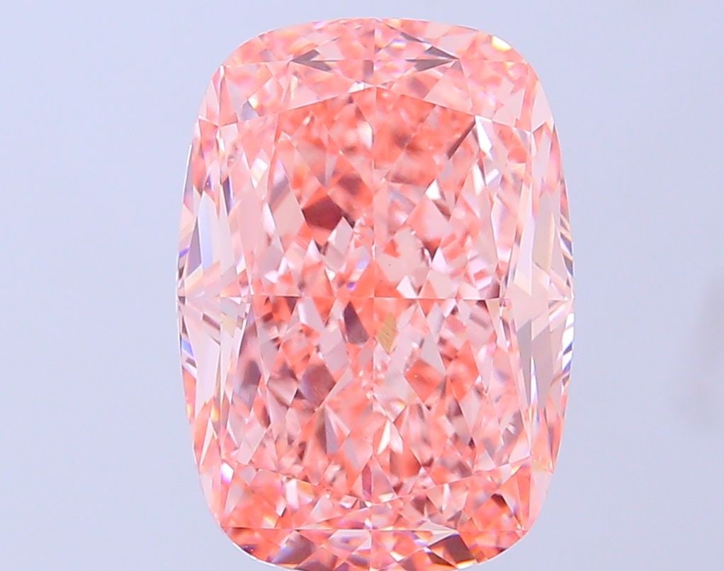 Loose Diamond - CUSHION MODIFIED 9.1ct Fancy Vivid Pink VVS2: Loose Diamond - CUSHION MODIFIED 9.1ct Fancy Vivid Pink VVS2 Source: This is a real non-mined Diamond that has been grown in a lab Shape: CUSHION MODIFIED Carats: 9.1 Color: Fancy Vivid Pink Certifica