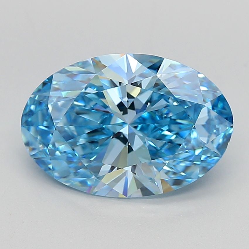 Loose Diamond - OVAL 4.04ct Fancy Vivid Blue VVS1: Loose Diamond - OVAL 4.04ct Fancy Vivid Blue VVS1 Source: This is a real non-mined Diamond that has been grown in a lab Shape: OVAL Carats: 4.04 Color: Fancy Vivid Blue Certification: IGI Video: