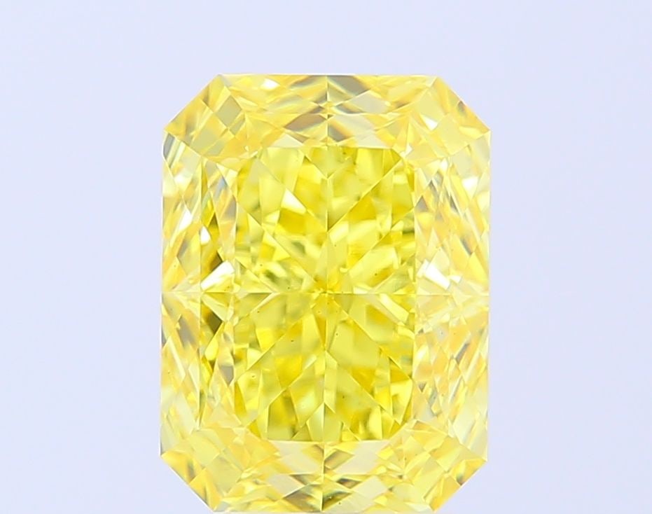 Loose Diamond - RADIANT 5.05ct Fancy Vivid Yellow VS1: Loose Diamond - RADIANT 5.05ct Fancy Vivid Yellow VS1 Source: This is a real non-mined Diamond that has been grown in a lab Shape: RADIANT Carats: 5.05 Color: Fancy Vivid Yellow Certification: IGI Vid
