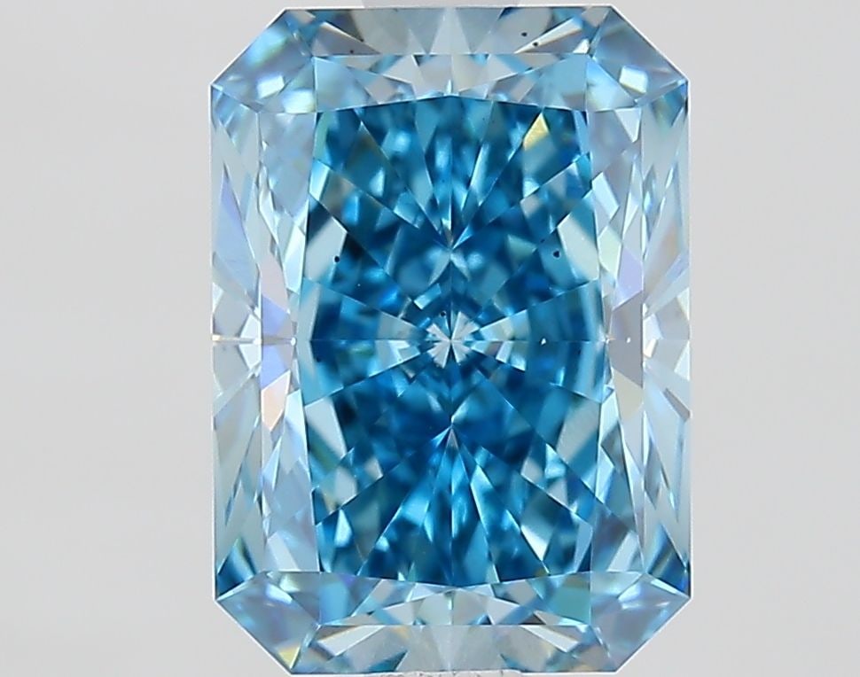 Loose Diamond - RADIANT 1.85ct Fancy Vivid Blue VS2: Loose Diamond - RADIANT 1.85ct Fancy Vivid Blue VS2 Source: This is a real non-mined Diamond that has been grown in a lab Shape: RADIANT Carats: 1.85 Color: Fancy Vivid Blue Certification: IGI Video: