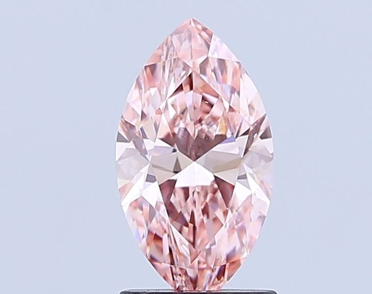 Loose Diamond - MARQUISE 1.4ct Fancy Vivid Pink VS1: Loose Diamond - MARQUISE 1.4ct Fancy Vivid Pink VS1 Source: This is a real non-mined Diamond that has been grown in a lab Shape: MARQUISE Carats: 1.4 Color: Fancy Vivid Pink Certification: IGI Video: