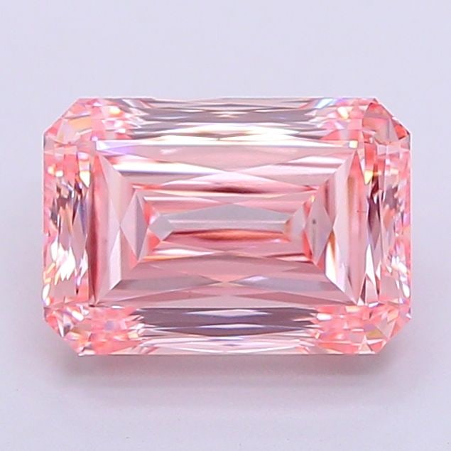 Loose Diamond - RADIANT 3.63ct Fancy Vivid Pink VS1: Loose Diamond - RADIANT 3.63ct Fancy Vivid Pink VS1 Source: This is a real non-mined Diamond that has been grown in a lab Shape: RADIANT Carats: 3.63 Color: Fancy Vivid Pink Certification: IGI Video: