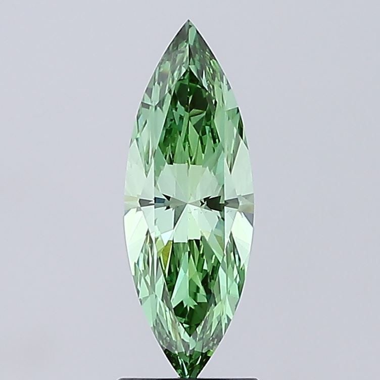 Loose Diamond - MARQUISE 1.65ct Fancy Vivid Green VS1: Loose Diamond - MARQUISE 1.65ct Fancy Vivid Green VS1 Source: This is a real non-mined Diamond that has been grown in a lab Shape: MARQUISE Carats: 1.65 Color: Fancy Vivid Green Certification: IGI Vid