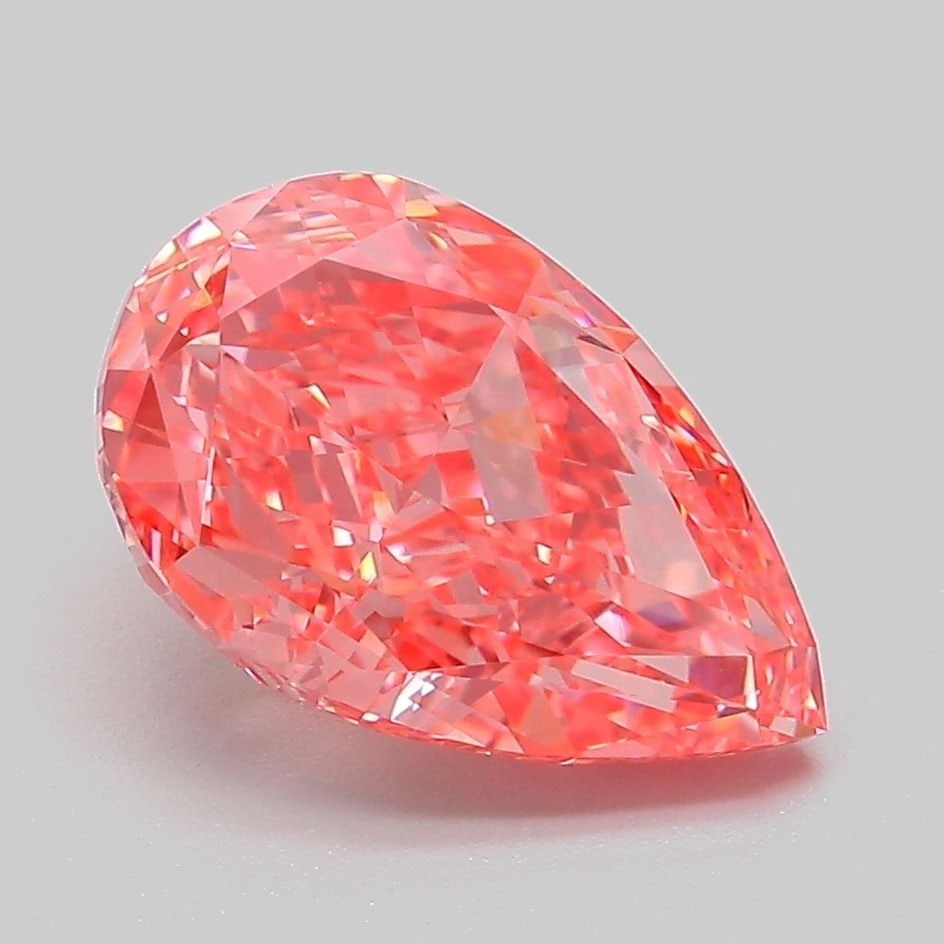 Loose Diamond - PEAR 3.12ct Fancy Vivid Pink VVS2: Loose Diamond - PEAR 3.12ct Fancy Vivid Pink VVS2 Source: This is a real non-mined Diamond that has been grown in a lab Shape: PEAR Carats: 3.12 Color: Fancy Vivid Pink Certification: IGI Video:
