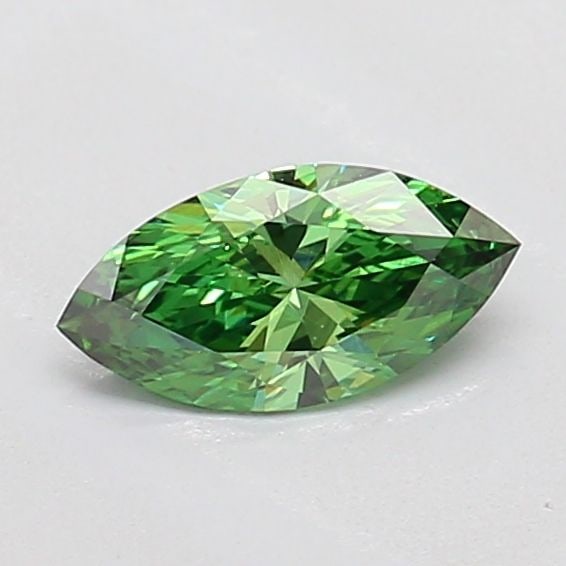 Loose Diamond - MARQUISE 0.35ct Fancy Vivid Green VS2: Loose Diamond - MARQUISE 0.35ct Fancy Vivid Green VS2 Source: This is a real non-mined Diamond that has been grown in a lab Shape: MARQUISE Carats: 0.35 Color: Fancy Vivid Green Certification: IGI Vid