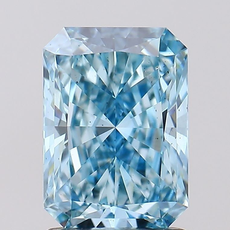 Loose Diamond - RADIANT 1.53ct Fancy Vivid Blue VS2: Loose Diamond - RADIANT 1.53ct Fancy Vivid Blue VS2 Source: This is a real non-mined Diamond that has been grown in a lab Shape: RADIANT Carats: 1.53 Color: Fancy Vivid Blue Certification: IGI Video: