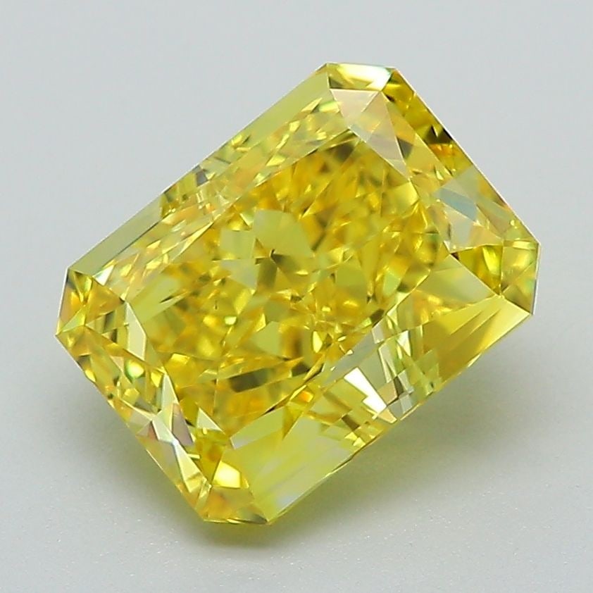 Loose Diamond - RADIANT 2.68ct Fancy Vivid Yellow VS1: Loose Diamond - RADIANT 2.68ct Fancy Vivid Yellow VS1 Source: This is a real non-mined Diamond that has been grown in a lab Shape: RADIANT Carats: 2.68 Color: Fancy Vivid Yellow Certification: IGI Vid