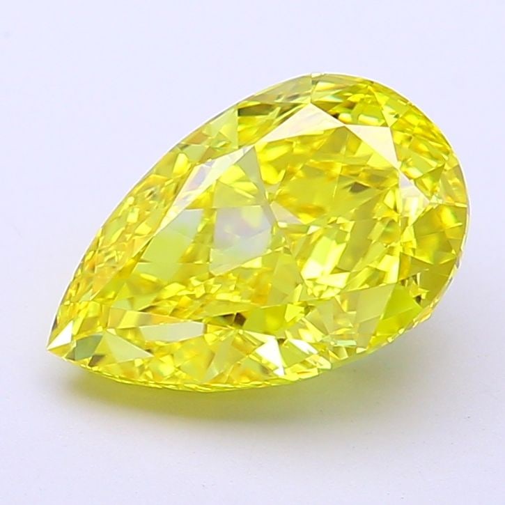 Loose Diamond - PEAR 2.98ct Fancy Vivid Yellow VVS1: Loose Diamond - PEAR 2.98ct Fancy Vivid Yellow VVS1 Source: This is a real non-mined Diamond that has been grown in a lab Shape: PEAR Carats: 2.98 Color: Fancy Vivid Yellow Certification: IGI Video: