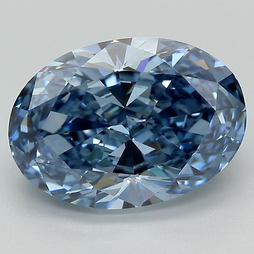 Loose Diamond - OVAL 4.64ct Fancy Vivid Blue VVS1: Loose Diamond - OVAL 4.64ct Fancy Vivid Blue VVS1 Source: This is a real non-mined Diamond that has been grown in a lab Shape: OVAL Carats: 4.64 Color: Fancy Vivid Blue Certification: IGI Video: