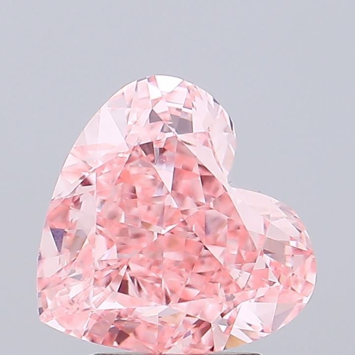 Loose Diamond - HEART 2.51ct Fancy Vivid Pink VS1: Loose Diamond - HEART 2.51ct Fancy Vivid Pink VS1 Source: This is a real non-mined Diamond that has been grown in a lab Shape: HEART Carats: 2.51 Color: Fancy Vivid Pink Certification: IGI Video: