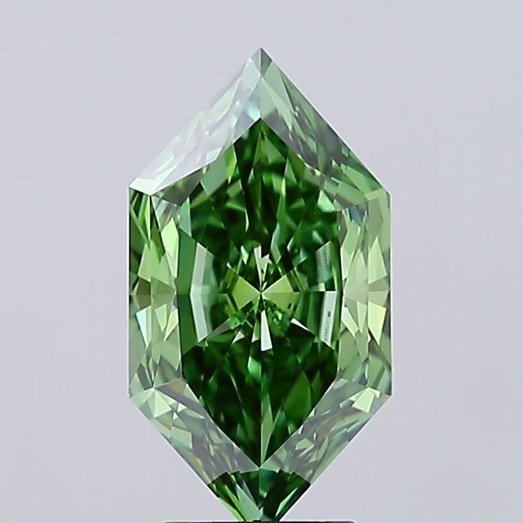 Loose Diamond - HEXAGONAL 3.99ct Fancy Vivid Green VS1: Loose Diamond - HEXAGONAL 3.99ct Fancy Vivid Green VS1 Source: This is a real non-mined Diamond that has been grown in a lab Shape: HEXAGONAL Carats: 3.99 Color: Fancy Vivid Green Certification: IGI V
