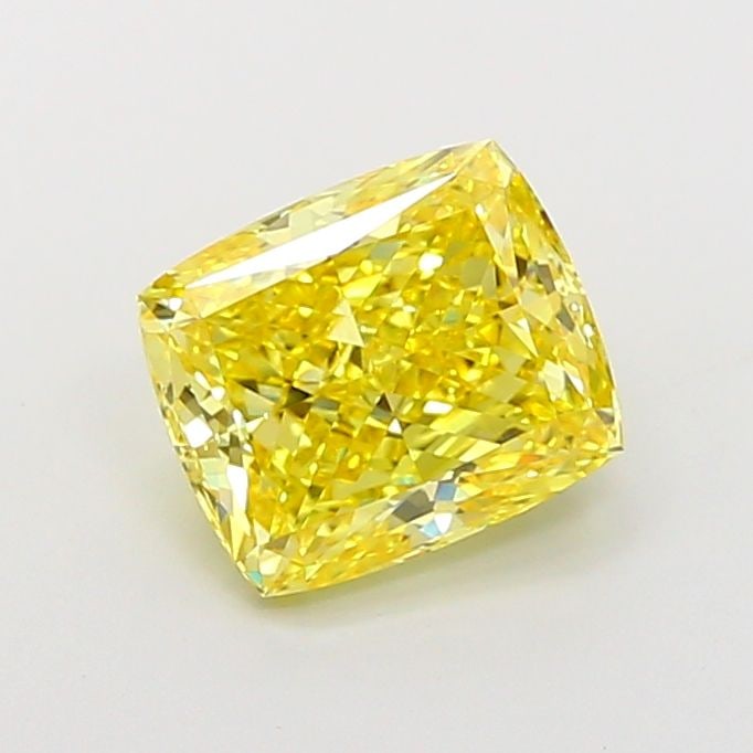 Loose Diamond - CUSHION MODIFIED 2.58ct Fancy Vivid Yellow VS1: Loose Diamond - CUSHION MODIFIED 2.58ct Fancy Vivid Yellow VS1 Source: This is a real non-mined Diamond that has been grown in a lab Shape: CUSHION MODIFIED Carats: 2.58 Color: Fancy Vivid Yellow Cert