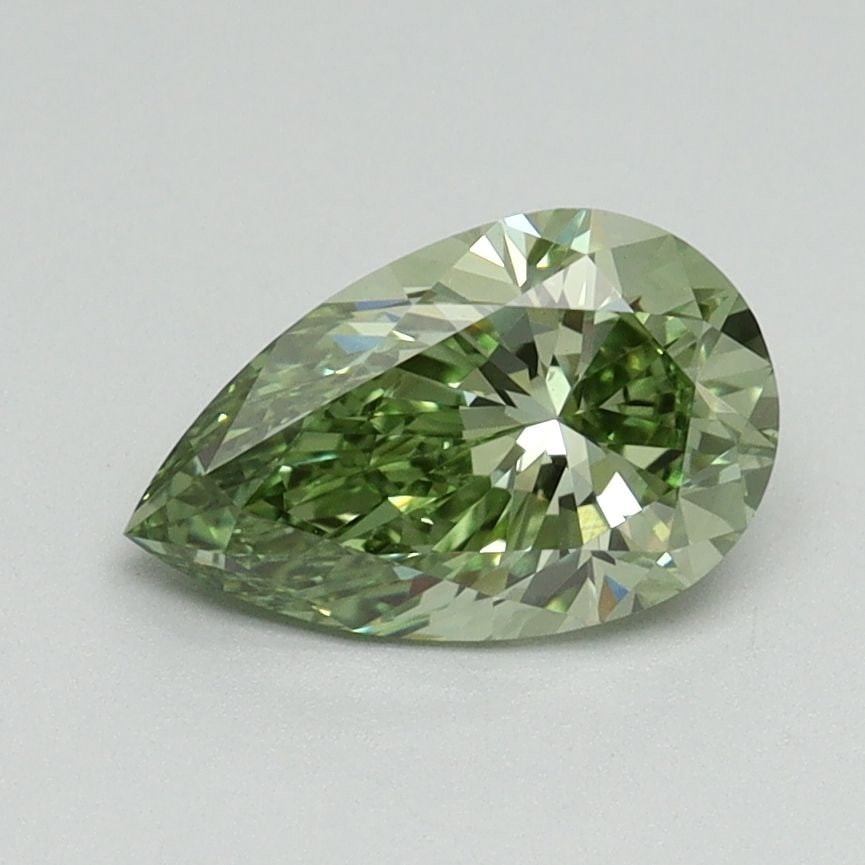 Loose Diamond - PEAR 1.15ct Fancy Vivid Green VS1: Loose Diamond - PEAR 1.15ct Fancy Vivid Green VS1 Source: This is a real non-mined Diamond that has been grown in a lab Shape: PEAR Carats: 1.15 Color: Fancy Vivid Green Certification: IGI Video: