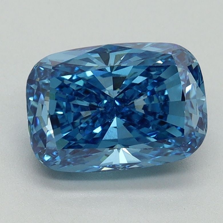 Loose Diamond - CUSHION BRILLIANT 1.74ct Fancy Vivid Blue VVS2: Loose Diamond - CUSHION BRILLIANT 1.74ct Fancy Vivid Blue VVS2 Source: This is a real non-mined Diamond that has been grown in a lab Shape: CUSHION BRILLIANT Carats: 1.74 Color: Fancy Vivid Blue Certi