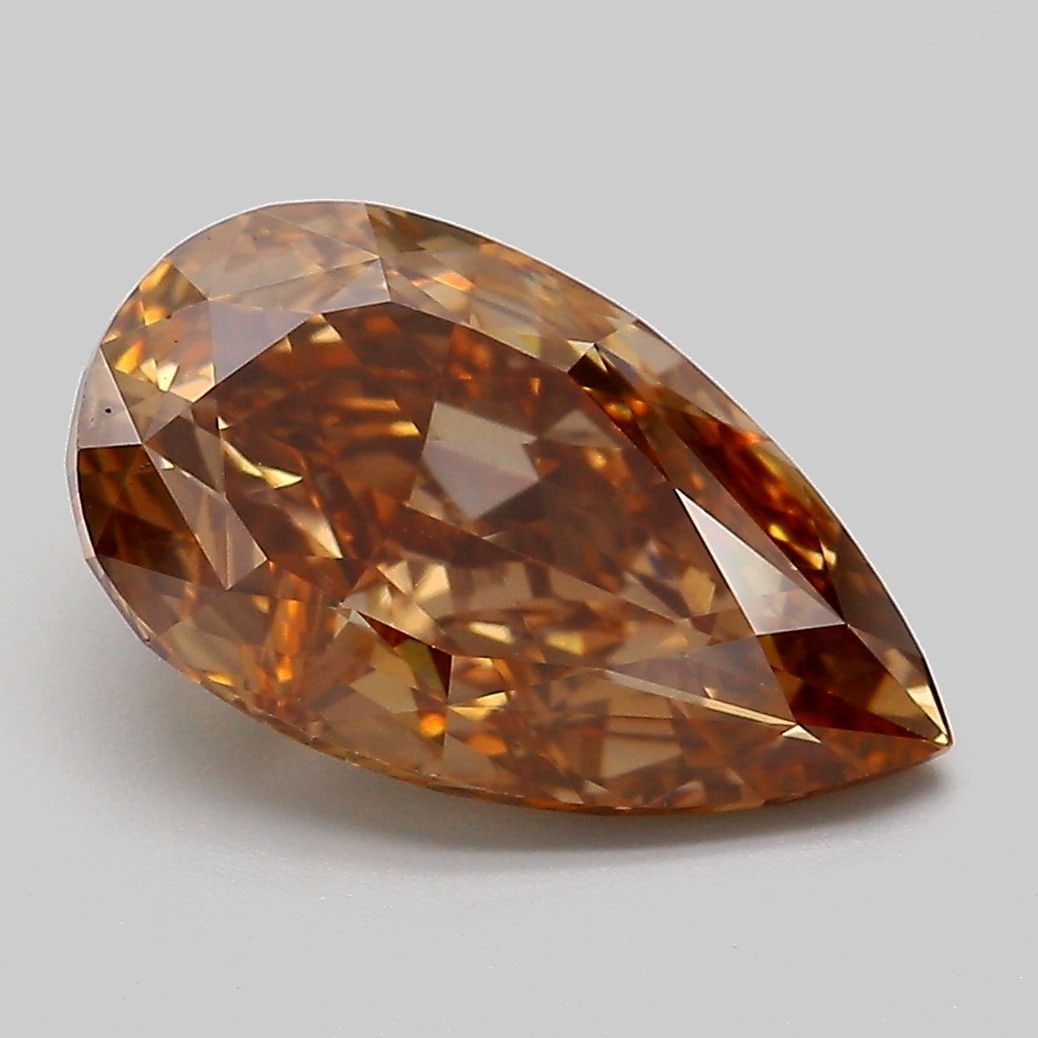 Loose Diamond - PEAR 3.62ct Fancy Brown VVS2: Loose Diamond - PEAR 3.62ct Fancy Brown VVS2 Source: This is a real non-mined Diamond that has been grown in a lab Shape: PEAR Carats: 3.62 Color: Fancy Brown Certification: IGI Video: