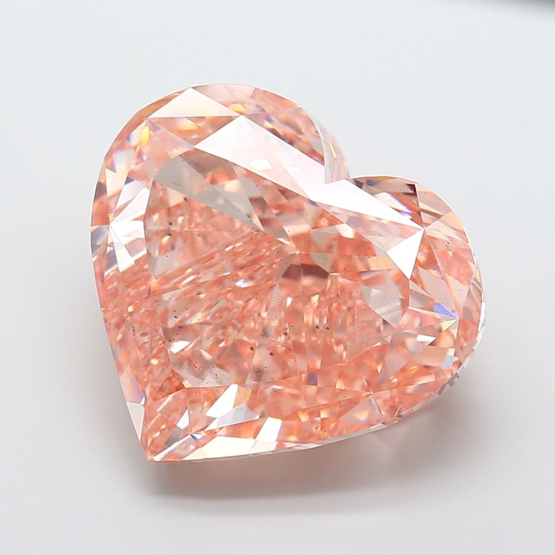 Loose Diamond - HEART 30.09ct Fancy Brownish Pink SI1: Loose Diamond - HEART 30.09ct Fancy Brownish Pink SI1 Source: This is a real non-mined Diamond that has been grown in a lab Shape: HEART Carats: 30.09 Color: Fancy Brownish Pink Certification: IGI Vid