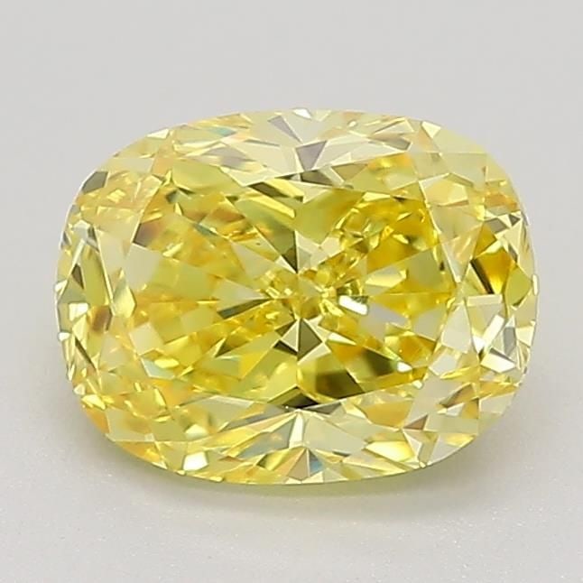Loose Diamond - CUSHION MODIFIED 1.14ct Fancy Vivid Yellow VS1: Loose Diamond - CUSHION MODIFIED 1.14ct Fancy Vivid Yellow VS1 Source: This is a real non-mined Diamond that has been grown in a lab Shape: CUSHION MODIFIED Carats: 1.14 Color: Fancy Vivid Yellow Cert