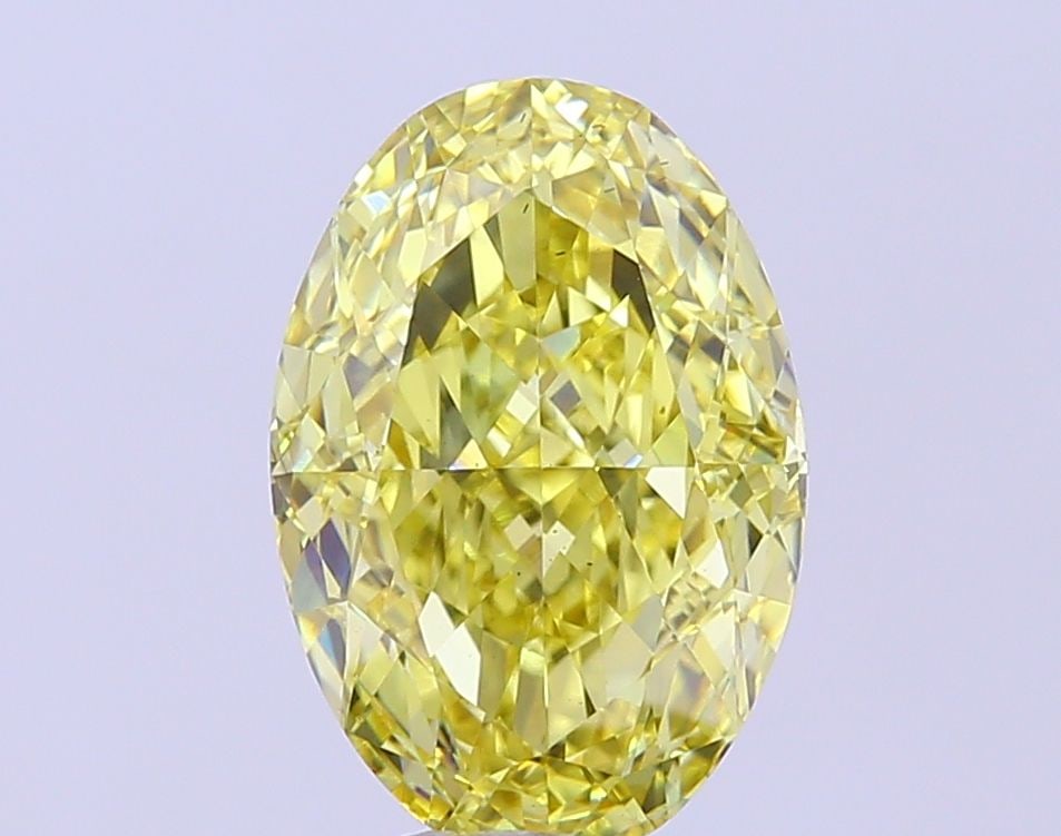 Loose Diamond - OVAL 5.06ct Fancy Vivid Yellow VS2: Loose Diamond - OVAL 5.06ct Fancy Vivid Yellow VS2 Source: This is a real non-mined Diamond that has been grown in a lab Shape: OVAL Carats: 5.06 Color: Fancy Vivid Yellow Certification: IGI The Diamo