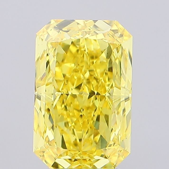 Loose Diamond - RADIANT 5.5ct Fancy Vivid Yellow VS1: Loose Diamond - RADIANT 5.5ct Fancy Vivid Yellow VS1 Source: This is a real non-mined Diamond that has been grown in a lab Shape: RADIANT Carats: 5.5 Color: Fancy Vivid Yellow Certification: IGI Video