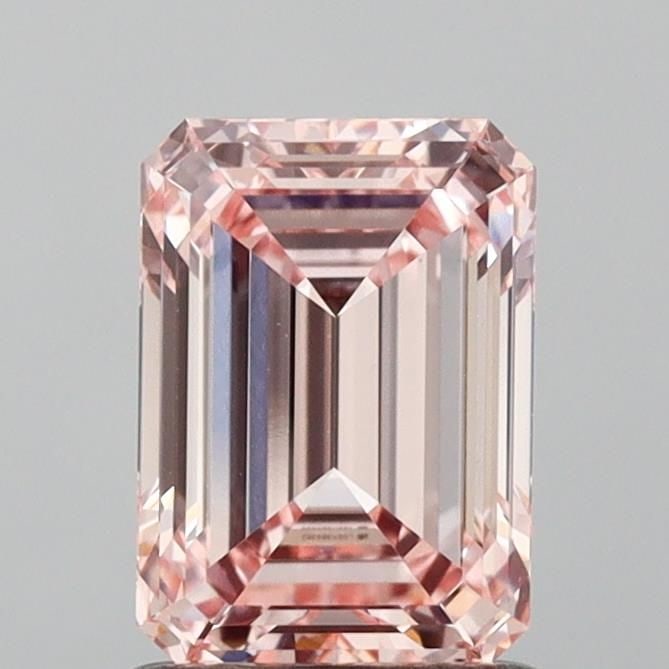 Loose Diamond - EMERALD 1.44ct Fancy Pink VS1: Loose Diamond - EMERALD 1.44ct Fancy Pink VS1 Source: This is a real non-mined Diamond that has been grown in a lab Shape: EMERALD Carats: 1.44 Color: Fancy Pink Certification: IGI Video: