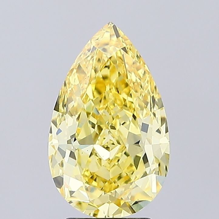 Loose Diamond - PEAR 3.79ct Fancy Vivid Yellow VS1: Loose Diamond - PEAR 3.79ct Fancy Vivid Yellow VS1 Source: This is a real non-mined Diamond that has been grown in a lab Shape: PEAR Carats: 3.79 Color: Fancy Vivid Yellow Certification: IGI Video: