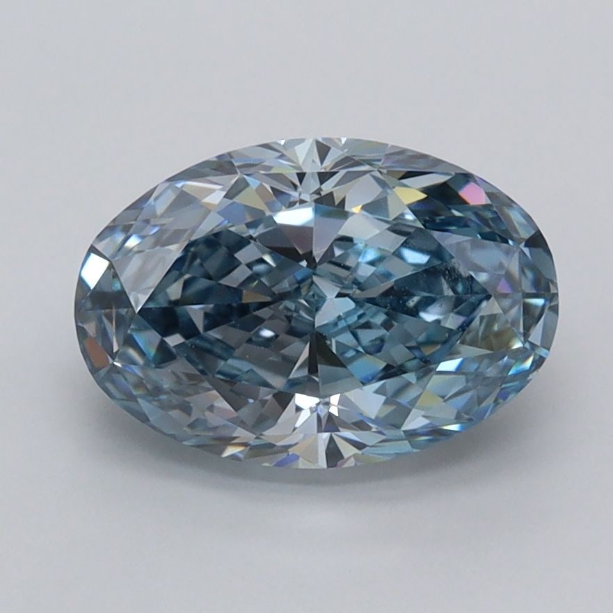 Loose Diamond - OVAL 2.05ct Fancy Vivid Blue VVS1: Loose Diamond - OVAL 2.05ct Fancy Vivid Blue VVS1 Source: This is a real non-mined Diamond that has been grown in a lab Shape: OVAL Carats: 2.05 Color: Fancy Vivid Blue Certification: IGI Video:
