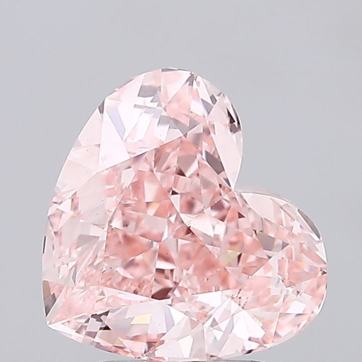 Loose Diamond - HEART 3.53ct Fancy Vivid Pink VS1: Loose Diamond - HEART 3.53ct Fancy Vivid Pink VS1 Source: This is a real non-mined Diamond that has been grown in a lab Shape: HEART Carats: 3.53 Color: Fancy Vivid Pink Certification: IGI Video: