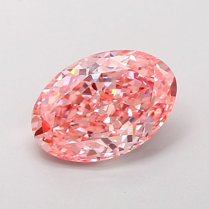 Loose Diamond - OVAL 2.57ct Fancy Vivid Pink VS1: Loose Diamond - OVAL 2.57ct Fancy Vivid Pink VS1 Source: This is a real non-mined Diamond that has been grown in a lab Shape: OVAL Carats: 2.57 Color: Fancy Vivid Pink Certification: IGI Video: