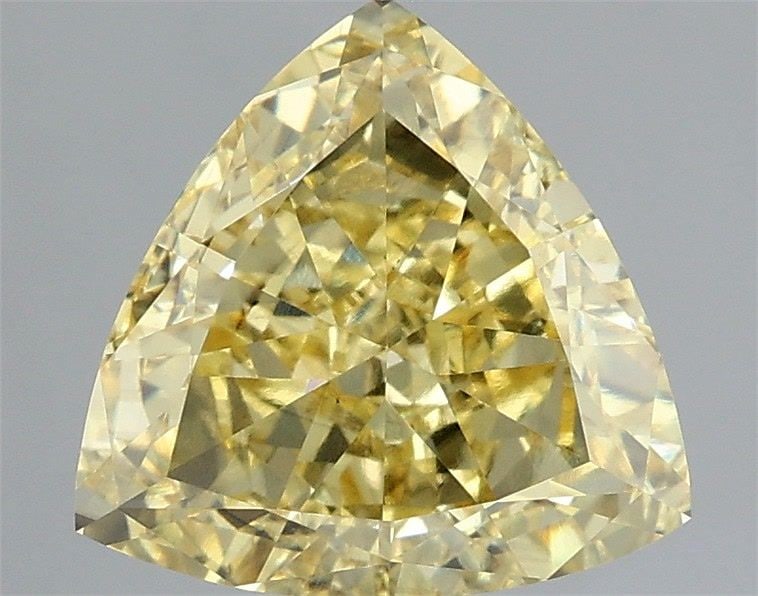 Loose Diamond - TRIANGULAR 2.58ct Fancy Intense Yellow VS2: Loose Diamond - TRIANGULAR 2.58ct Fancy Intense Yellow VS2 Source: This is a real non-mined Diamond that has been grown in a lab Shape: TRIANGULAR Carats: 2.58 Color: Fancy Intense Yellow Certificatio