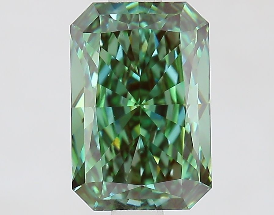 Loose Diamond - RADIANT 1.63ct Fancy Vivid Green VVS2: Loose Diamond - RADIANT 1.63ct Fancy Vivid Green VVS2 Source: This is a real non-mined Diamond that has been grown in a lab Shape: RADIANT Carats: 1.63 Color: Fancy Vivid Green Certification: IGI Vide