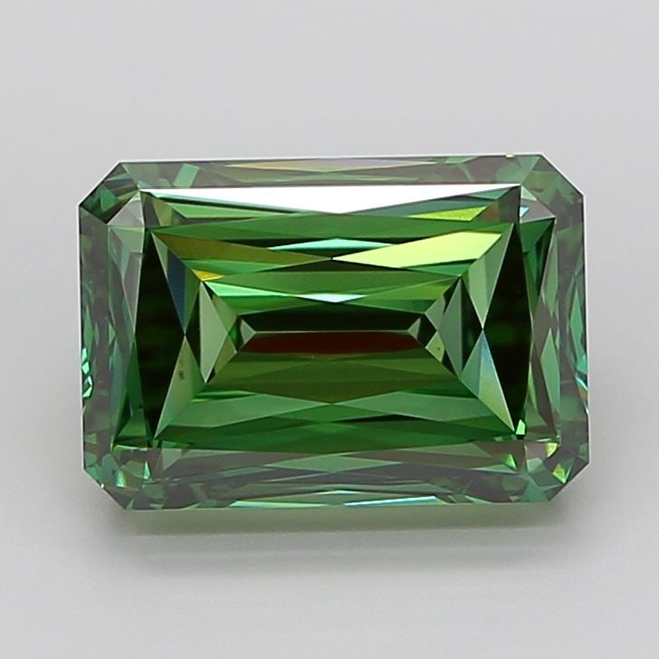Loose Diamond - RADIANT 5.06ct Fancy Vivid Green VVS2: Loose Diamond - RADIANT 5.06ct Fancy Vivid Green VVS2 Source: This is a real non-mined Diamond that has been grown in a lab Shape: RADIANT Carats: 5.06 Color: Fancy Vivid Green Certification: IGI The 