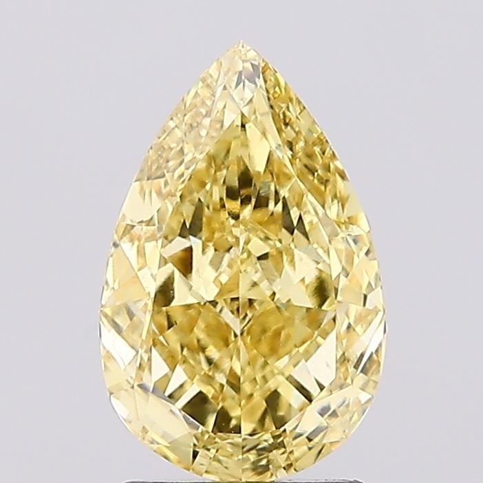 Loose Diamond - PEAR 1.82ct Fancy Vivid Yellow VS2: Loose Diamond - PEAR 1.82ct Fancy Vivid Yellow VS2 Source: This is a real non-mined Diamond that has been grown in a lab Shape: PEAR Carats: 1.82 Color: Fancy Vivid Yellow Certification: IGI Video: