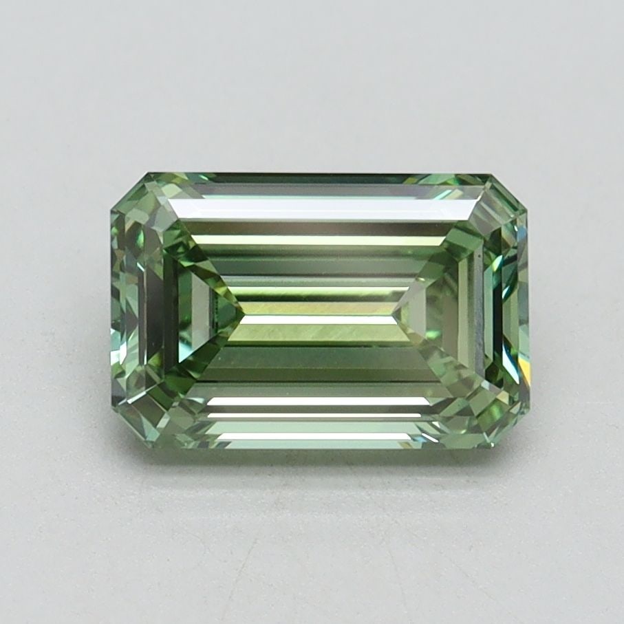 Loose Diamond - EMERALD 1.52ct Fancy Intense Green VS1: Loose Diamond - EMERALD 1.52ct Fancy Intense Green VS1 Source: This is a real non-mined Diamond that has been grown in a lab Shape: EMERALD Carats: 1.52 Color: Fancy Intense Green Certification: IGI V