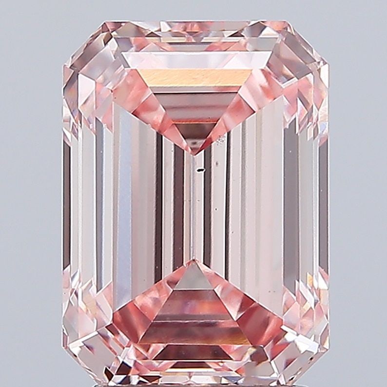 Loose Diamond - EMERALD 3.54ct Fancy Intense Pink VS2: Loose Diamond - EMERALD 3.54ct Fancy Intense Pink VS2 Source: This is a real non-mined Diamond that has been grown in a lab Shape: EMERALD Carats: 3.54 Color: Fancy Intense Pink Certification: IGI Vid