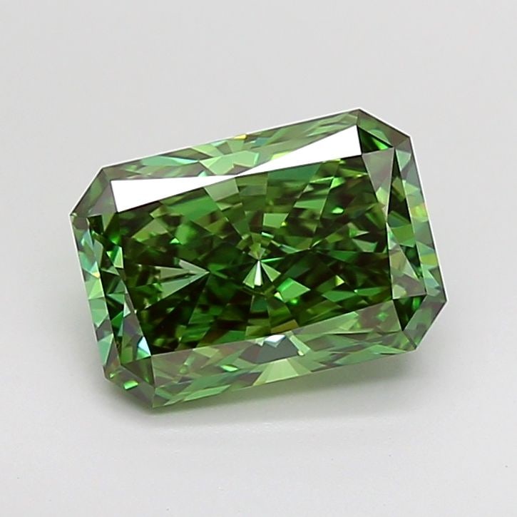 Loose Diamond - RADIANT 3.02ct Fancy Vivid Green VS1: Loose Diamond - RADIANT 3.02ct Fancy Vivid Green VS1 Source: This is a real non-mined Diamond that has been grown in a lab Shape: RADIANT Carats: 3.02 Color: Fancy Vivid Green Certification: IGI Video