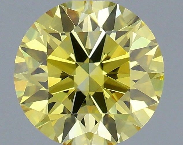 Ideal Loose Diamond - ROUND 0.45ct Fancy Intense Yellow VVS1: Ideal Loose Diamond - ROUND 0.45ct Fancy Intense Yellow VVS1 Source: This is a real non-mined Diamond that has been grown in a lab Shape: ROUND Carats: 0.45 Color: Fancy Intense Yellow Certification: 