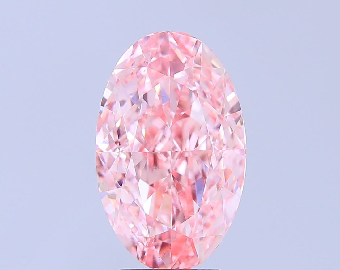 Loose Diamond - OVAL 5.02ct Fancy Vivid Pink VS2: Loose Diamond - OVAL 5.02ct Fancy Vivid Pink VS2 Source: This is a real non-mined Diamond that has been grown in a lab Shape: OVAL Carats: 5.02 Color: Fancy Vivid Pink Certification: IGI Video: