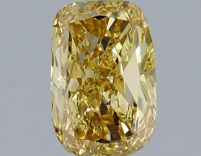 Loose Diamond - CUSHION MODIFIED 1.09ct Fancy Intense Yellow VVS2: Loose Diamond - CUSHION MODIFIED 1.09ct Fancy Intense Yellow VVS2 Source: This is a real non-mined Diamond that has been grown in a lab Shape: CUSHION MODIFIED Carats: 1.09 Color: Fancy Intense Yellow
