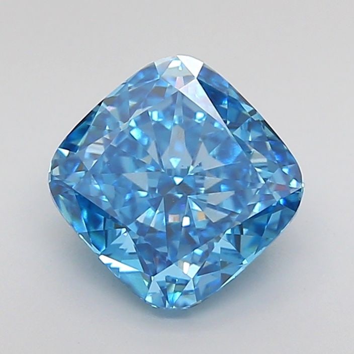 Loose Diamond - CUSHION MODIFIED 2.0ct Fancy Vivid Blue VS1: Loose Diamond - CUSHION MODIFIED 2.0ct Fancy Vivid Blue VS1 Source: This is a real non-mined Diamond that has been grown in a lab Shape: CUSHION MODIFIED Carats: 2.0 Color: Fancy Vivid Blue Certificat