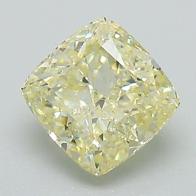 Loose Diamond - CUSHION MODIFIED 1.34ct Fancy Light Yellow VS1: Loose Diamond - CUSHION MODIFIED 1.34ct Fancy Light Yellow VS1 Source: This is a real non-mined Diamond that has been grown in a lab Shape: CUSHION MODIFIED Carats: 1.34 Color: Fancy Light Yellow Cert