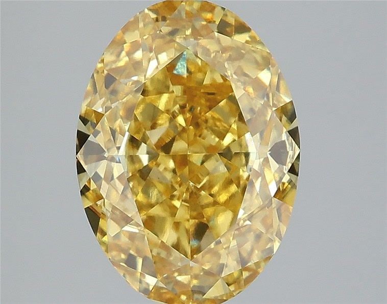 Loose Diamond - OVAL 4.03ct Fancy Vivid Yellow SI1: Loose Diamond - OVAL 4.03ct Fancy Vivid Yellow SI1 Source: This is a real non-mined Diamond that has been grown in a lab Shape: OVAL Carats: 4.03 Color: Fancy Vivid Yellow Certification: IGI Video: