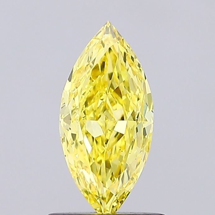 Loose Diamond - MARQUISE 0.87ct Fancy Intense Yellow VS1: Loose Diamond - MARQUISE 0.87ct Fancy Intense Yellow VS1 Source: This is a real non-mined Diamond that has been grown in a lab Shape: MARQUISE Carats: 0.87 Color: Fancy Intense Yellow Certification: N