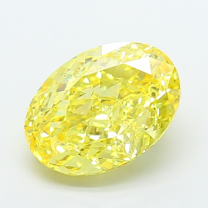 Loose Diamond - OVAL 5.08ct Fancy Vivid Yellow VS2: Loose Diamond - OVAL 5.08ct Fancy Vivid Yellow VS2 Source: This is a real non-mined Diamond that has been grown in a lab Shape: OVAL Carats: 5.08 Color: Fancy Vivid Yellow Certification: IGI Video: