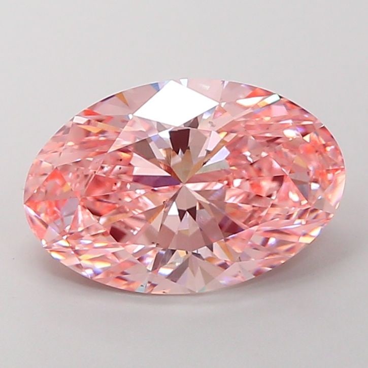 Loose Diamond - OVAL 5.03ct Fancy Vivid Pink VS2: Loose Diamond - OVAL 5.03ct Fancy Vivid Pink VS2 Source: This is a real non-mined Diamond that has been grown in a lab Shape: OVAL Carats: 5.03 Color: Fancy Vivid Pink Certification: IGI Video: